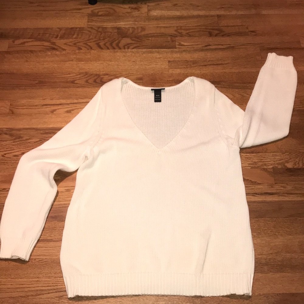 Deep V Neck tunic length sweater Lane Bryant